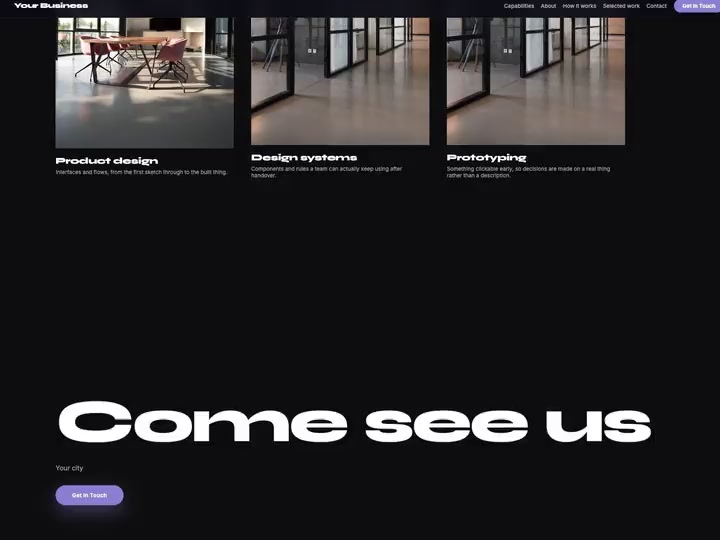 The Body of Work design, a Buildyra website for a portfolio